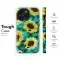 Watercolor Sunflower Bumblebees Teal Phone Case iPhone Samsung Cover Pixel 3777 - Image 6