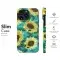 Watercolor Sunflower Bumblebees Teal Phone Case iPhone Samsung Cover Pixel 3777 - Image 7