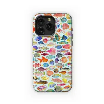 Watercolor Tropical Fish Collection Phone Case iPhone Samsung Cover Pixel 5044 - Image 1