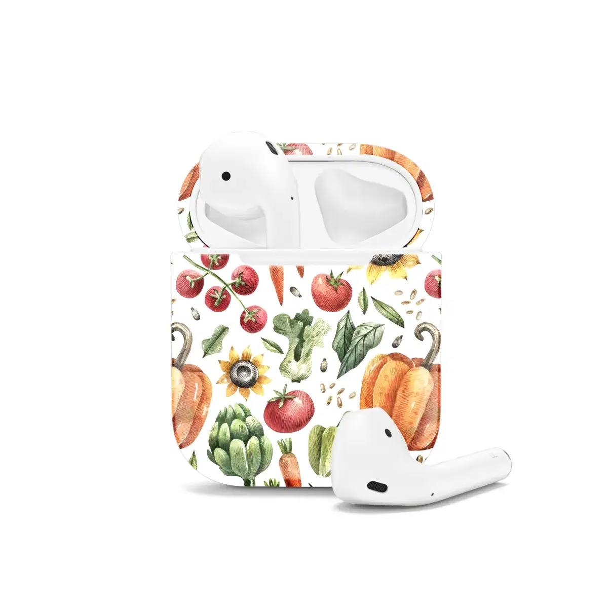 Watercolor Vegetables and Fruits AirPods Case AirPods Pro AirPods Pro 2 AirPods 3 AirPods 2 Glossy 1885 - Image 1