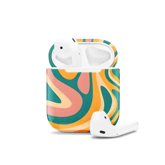 Wavy Abstract Groovy AirPods Case AirPods Pro AirPods Pro 2 AirPods 3 AirPods 2 Glossy 1382 - Image 1