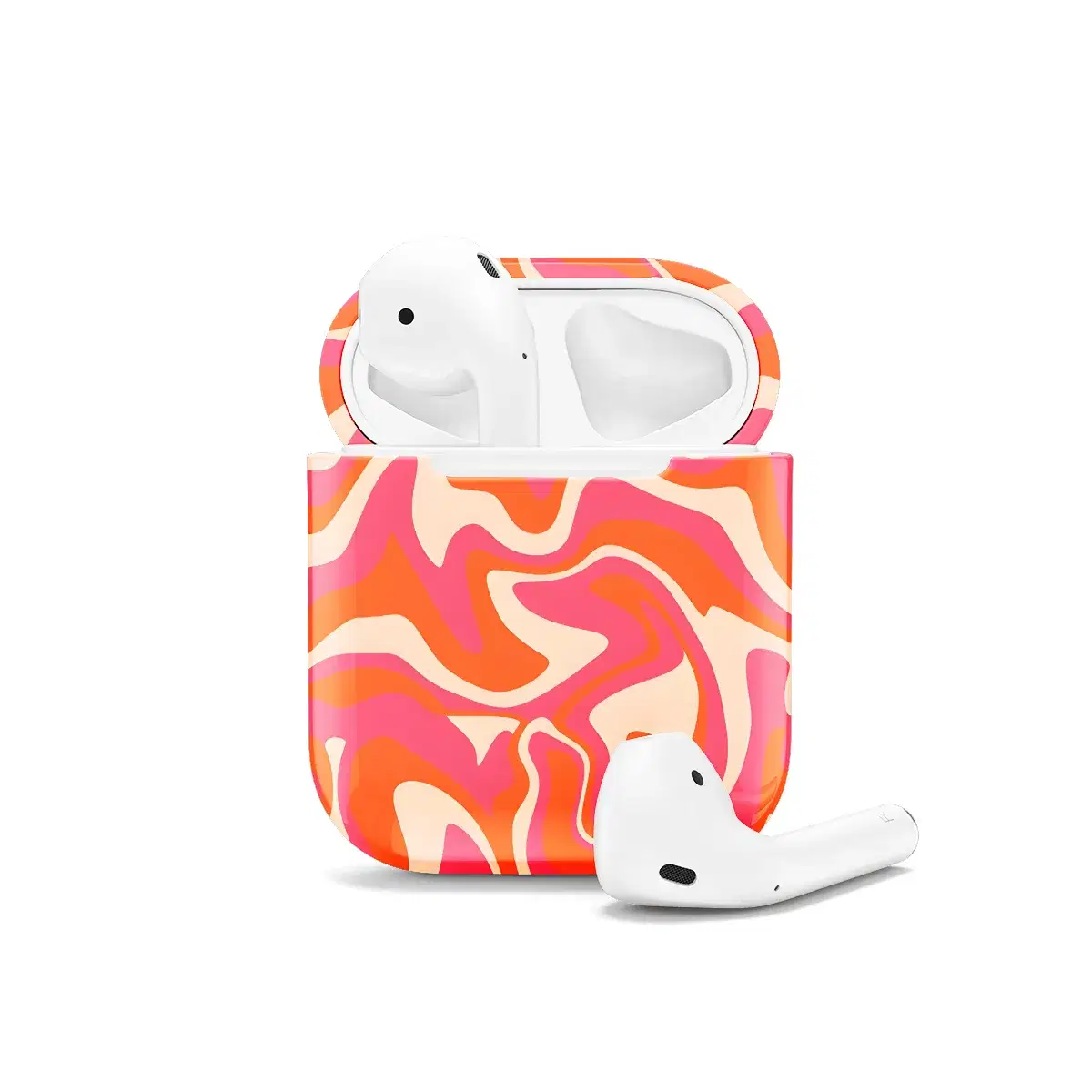 Wavy Abstract Groovy AirPods Case AirPods Pro AirPods Pro 2 AirPods 3 AirPods 2 Glossy 1383 - Image 1