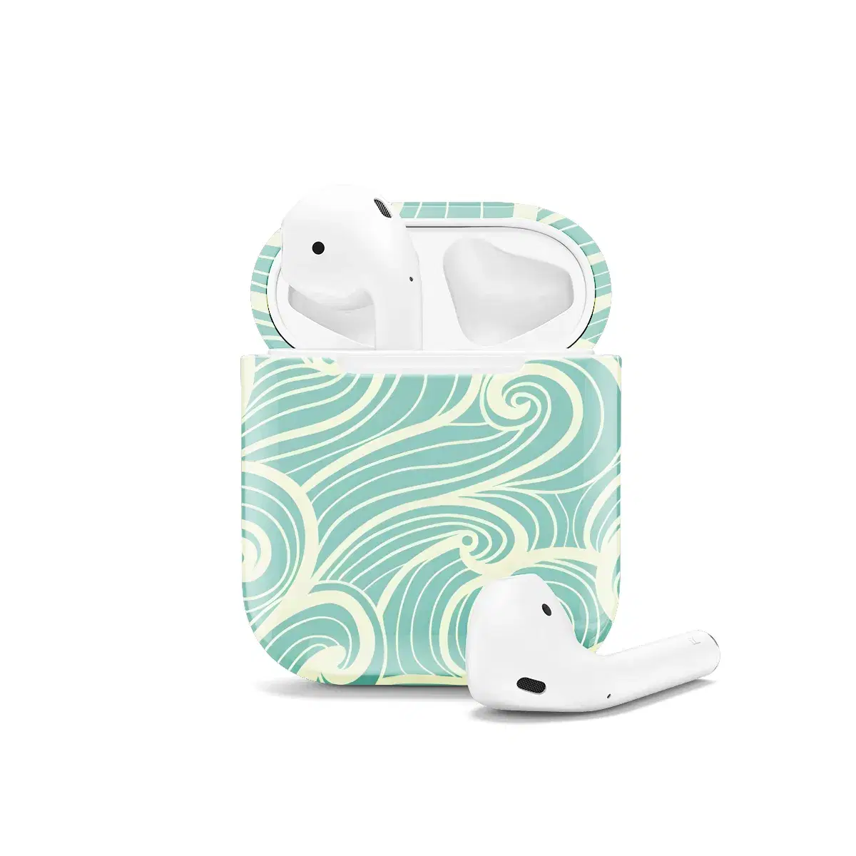 Wavy Sea Seamless AirPods Case AirPods Pro AirPods Pro 2 AirPods 3 AirPods 2 Glossy 1462 - Image 1