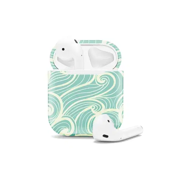 Wavy Sea Seamless AirPods Case AirPods Pro AirPods Pro 2 AirPods 3 AirPods 2 Glossy 1462 - Image 1