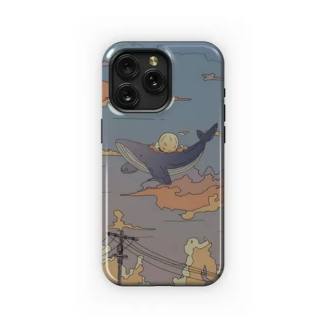 Whale Moon Dreamscape
 Phone Case iPhone Samsung Cover Pixel 5539