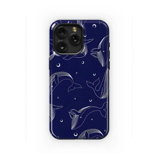Whales Marine Pattern Phone Case iPhone Samsung Cover Pixel 2324
