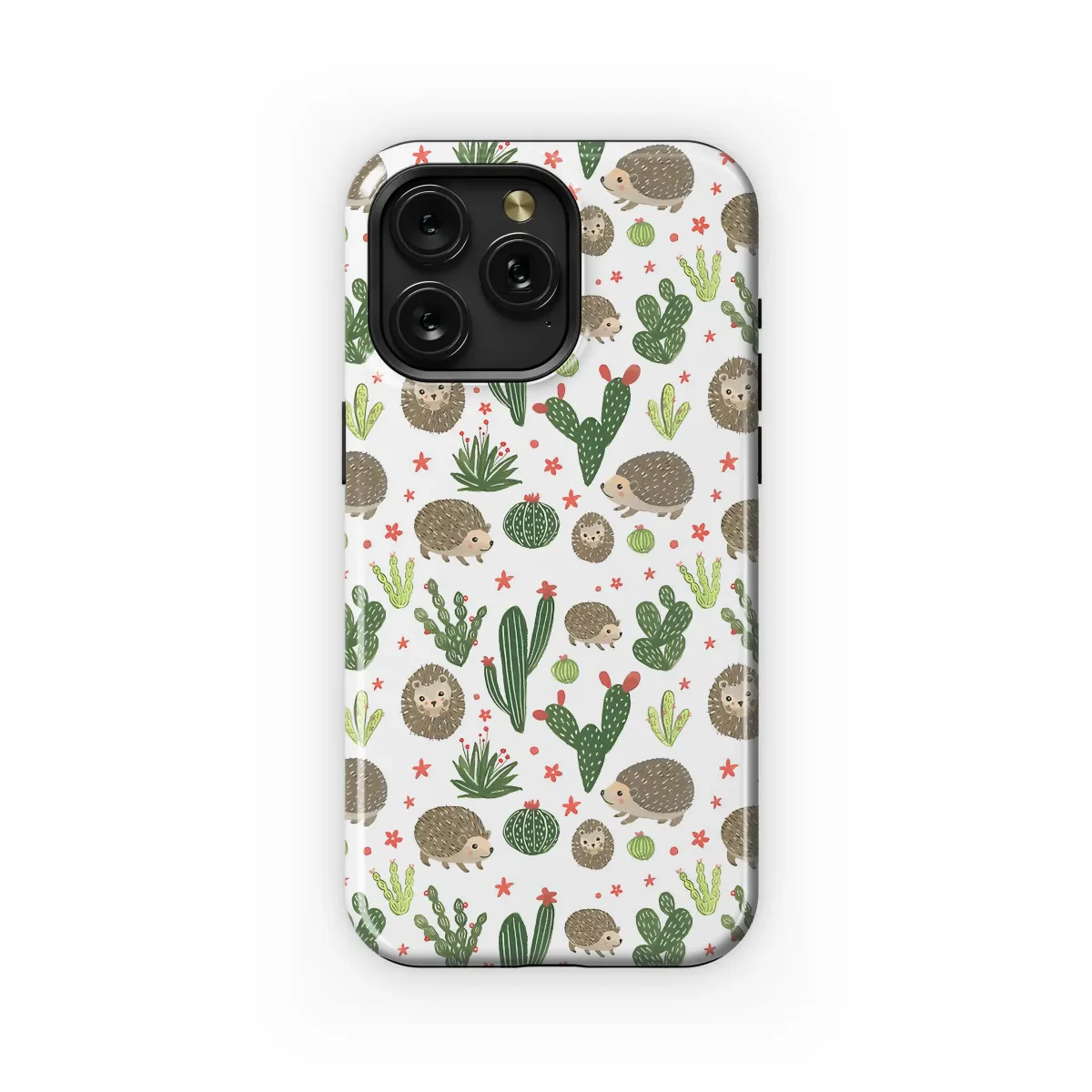 Whimsical Desert Hedgehog Garden Art Phone Case iPhone Samsung Cover Pixel 7656 - Image 1