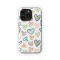 Whimsical Doodle Hearts Love Pattern Phone Case iPhone Samsung Cover Pixel 7077 - Image 1