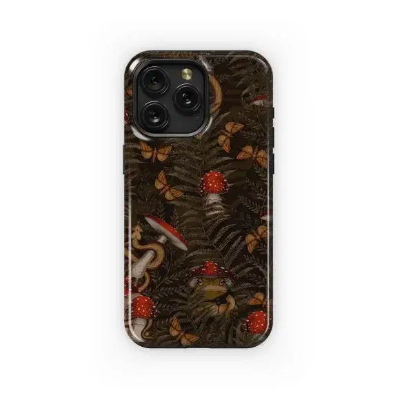 Whimsical Frog Toad Mushroom Phone Case iPhone Samsung Cover Pixel 3939 - Image 1