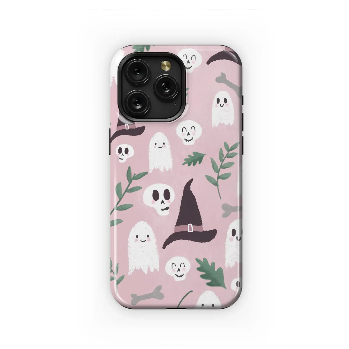 Whimsical Ghost Garden Party Pattern Phone Case iPhone Samsung Cover Pixel 7571 - Image 1