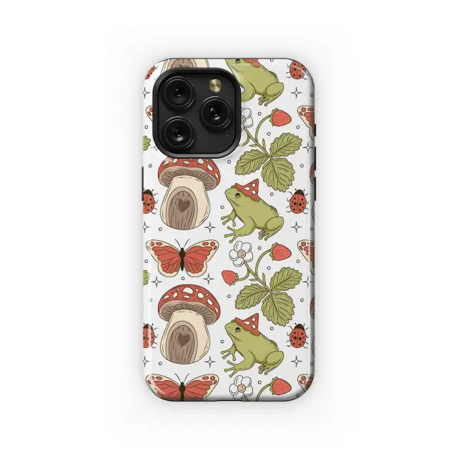 Whimsical Meadow Friends Pattern Phone Case iPhone Samsung Cover Pixel 5180