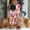 Whimsical Pink Tulip Garden Bloom Phone Case iPhone Samsung Cover Pixel 7191 - Image 2