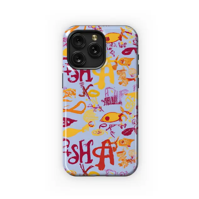 Whimsical, repeating fish Phone Case iPhone Samsung Cover Pixel 3521