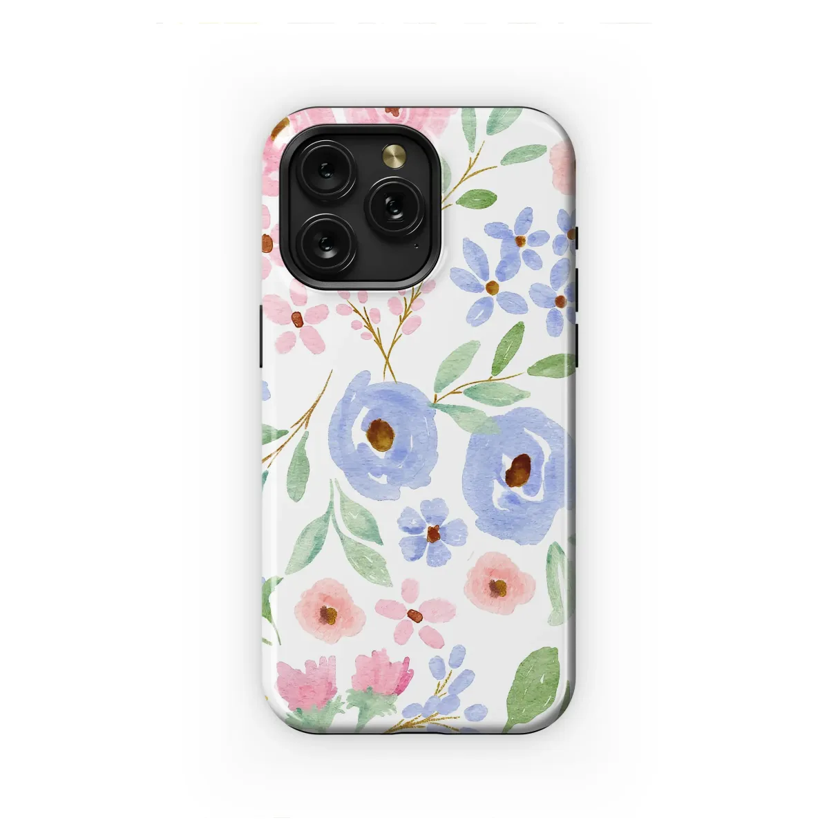 Whimsical Watercolor Garden Blooms Phone Case iPhone Samsung Cover Pixel 7570 - Image 1