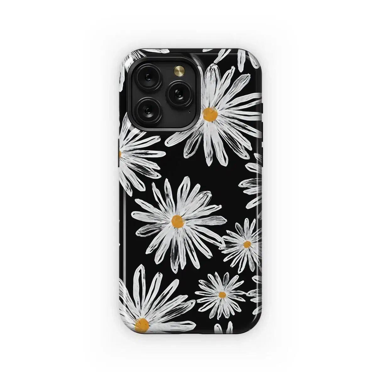 White Daisy Floral Print Phone Case iPhone Samsung Cover Pixel 5367 - Image 1