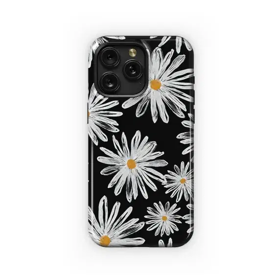 White Daisy Floral Print Phone Case iPhone Samsung Cover Pixel 5367 - Image 1