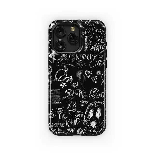 White Ink Graffiti Art
 Phone Case iPhone Samsung Cover Pixel 4084