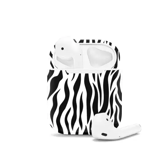 White Tiger Print Stripes AirPods Case AirPods Pro AirPods Pro 2 AirPods 3 AirPods 2 Glossy 1296 - Image 1