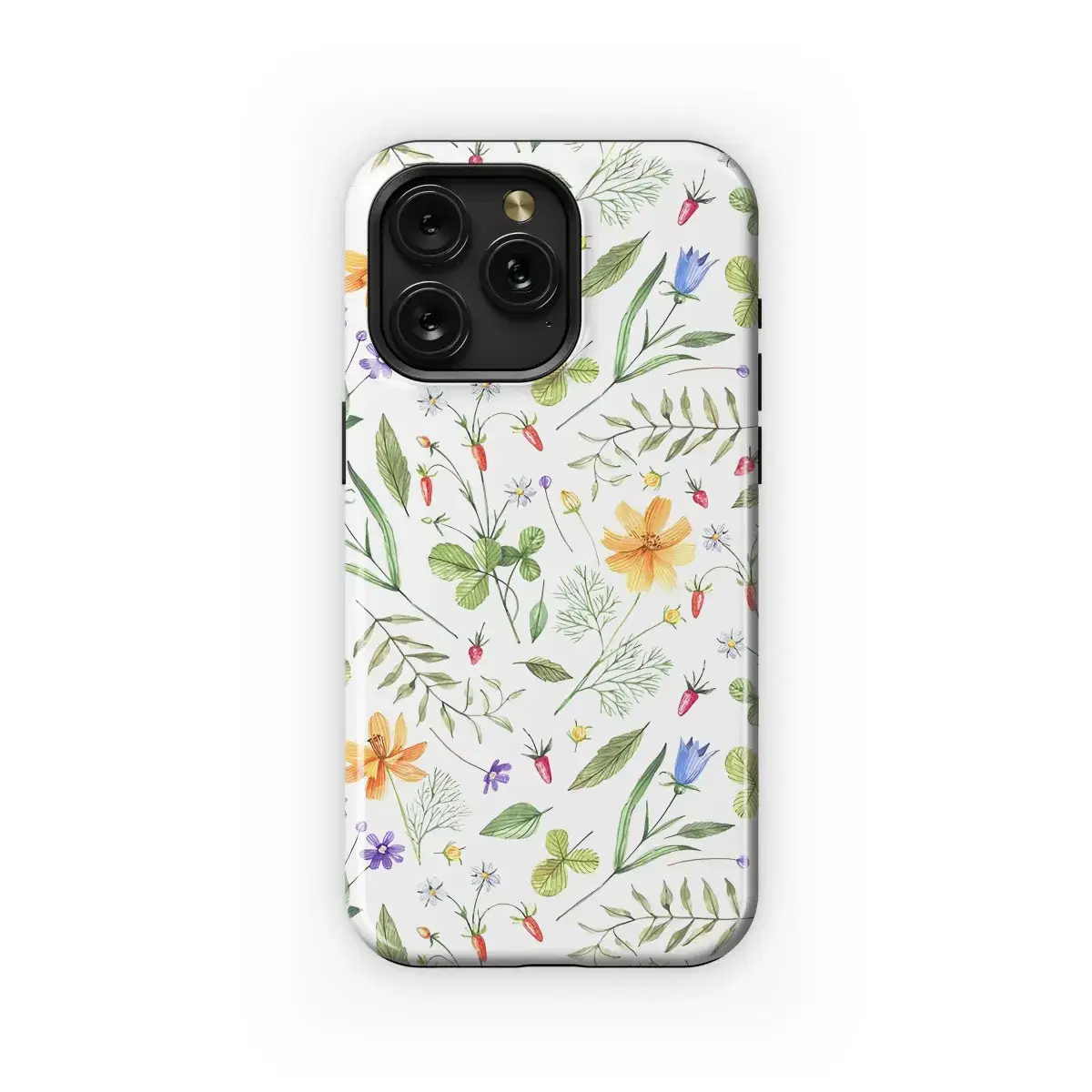 Wildflower Berry Botanical Print Phone Case iPhone Samsung Cover Pixel 5405 - Image 1