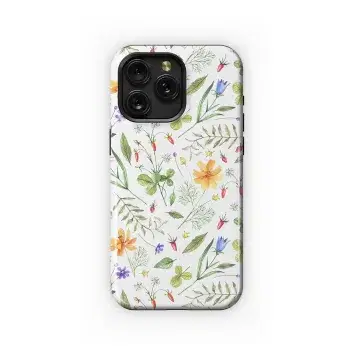 Wildflower Berry Botanical Print Phone Case iPhone Samsung Cover Pixel 5405 - Image 1