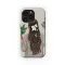 Winter Girl with White Bow Snowy Illustration Phone Case Cover for iPhone 17 Pro Max 16 15 Plus 14 13 Mini Samsung S25 S24 Pixel 10 9 8550 - Image 1