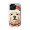 Winter Puppy Golden Retriever Santa Hat Design Phone Case Cover for iPhone 17 Pro Max 16 15 Plus 14 13 Mini Samsung S25 S24 Pixel 10 9 8253 - Image 1