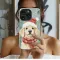 Winter Puppy Golden Retriever Santa Hat Design Phone Case Cover for iPhone 17 Pro Max 16 15 Plus 14 13 Mini Samsung S25 S24 Pixel 10 9 8253 - Image 2