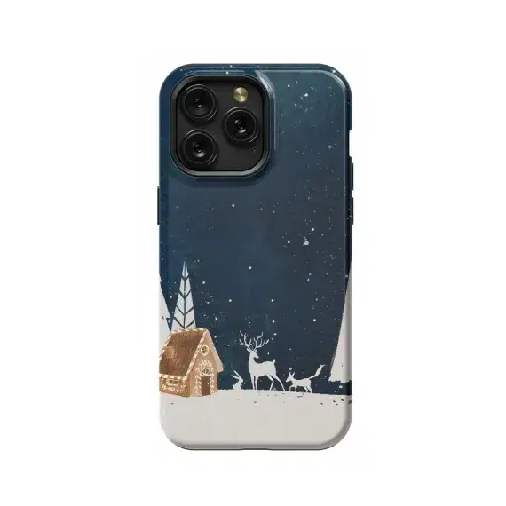 Winter Reindeer Celestial Phone Case iPhone Samsung Pixel & More - Image 1