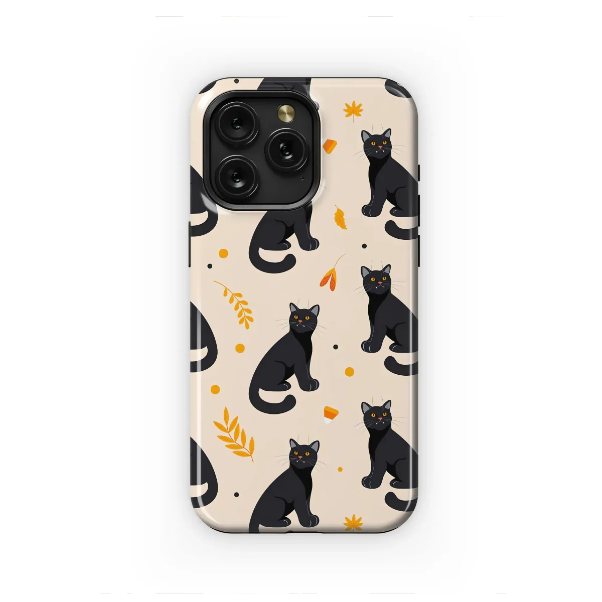 Witchy Black Cat Autumn Harvest Phone Case iPhone Samsung Cover Pixel 7133 - Image 1