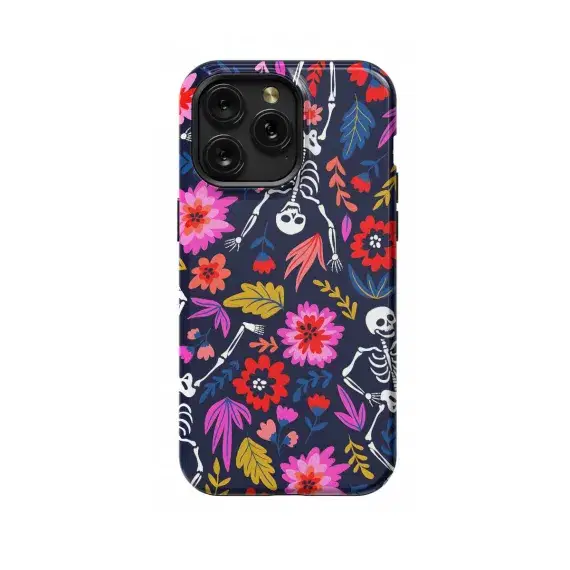 Y2K Fall Dancing Skeletons Phone Case iPhone Samsung Cover Pixel 1361 - Image 1