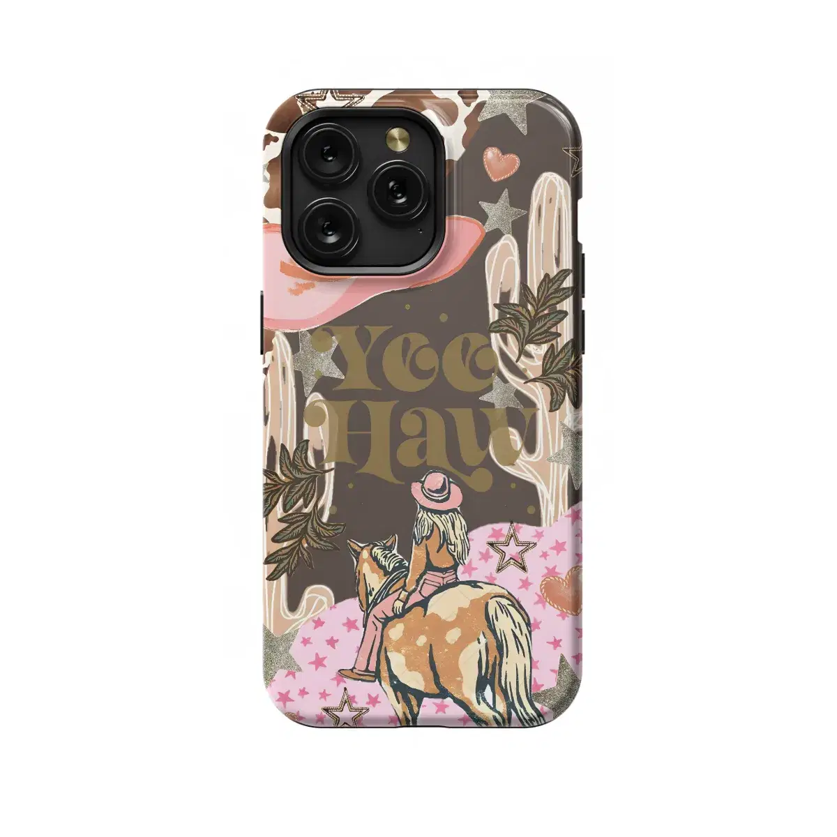 Yee Haw Horse Country Western Texas Cow Girl Phone Case iPhone Samsung Cover Pixel 1288 - Image 1