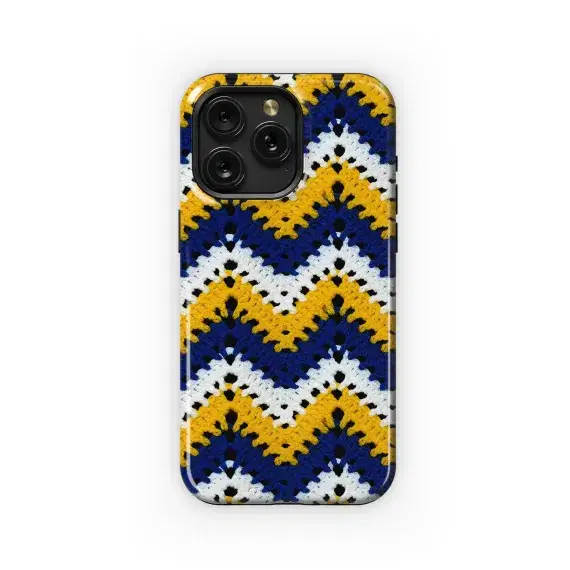 Zigzag Crochet Openwork Phone Case iPhone Samsung Cover Pixel 3844 - Image 1